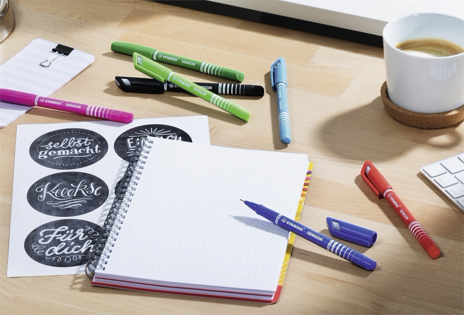 Stabilo SENSOR F Fineliner con Punta Ammortizzata 0,3 mm Nero - Confezione da 10 pz