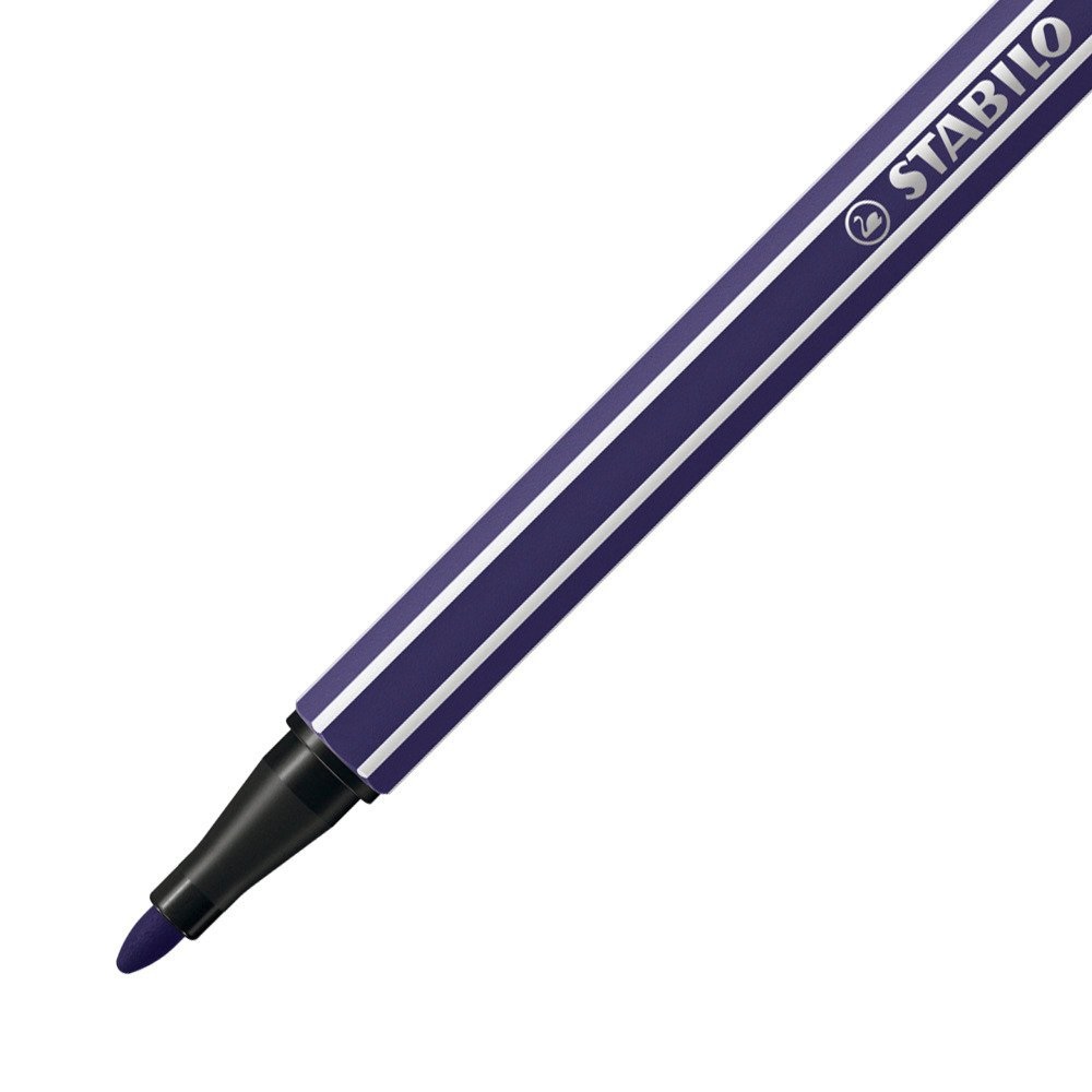 STABILO Pen 68 Pennarello Blu di Prussia 22 - Punta Media 1 mm, Acquarellabile, Inchiostro a Base d'Acqua