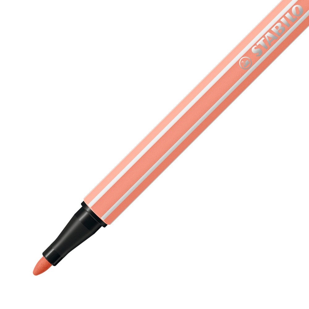 STABILO Pennarello Pen 68 Rosa Carne Chiaro 1 mm - Alta Qualità, Acquarellabile, Punta in Fibra
