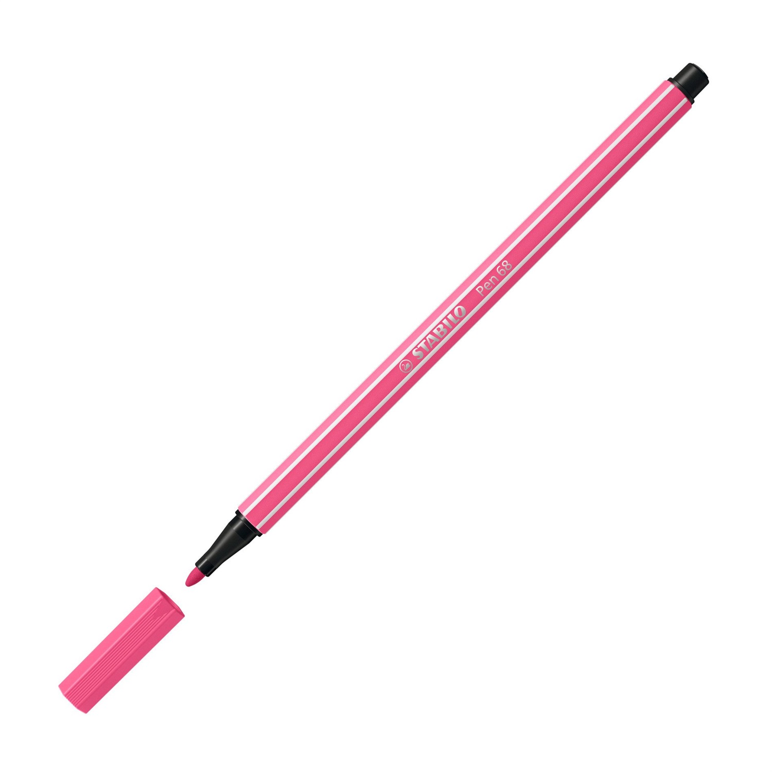 STABILO Pen 68 Pennarello Rosa - Punta Media 1 mm, Acquarellabile, Inchiostro a Base d'Acqua