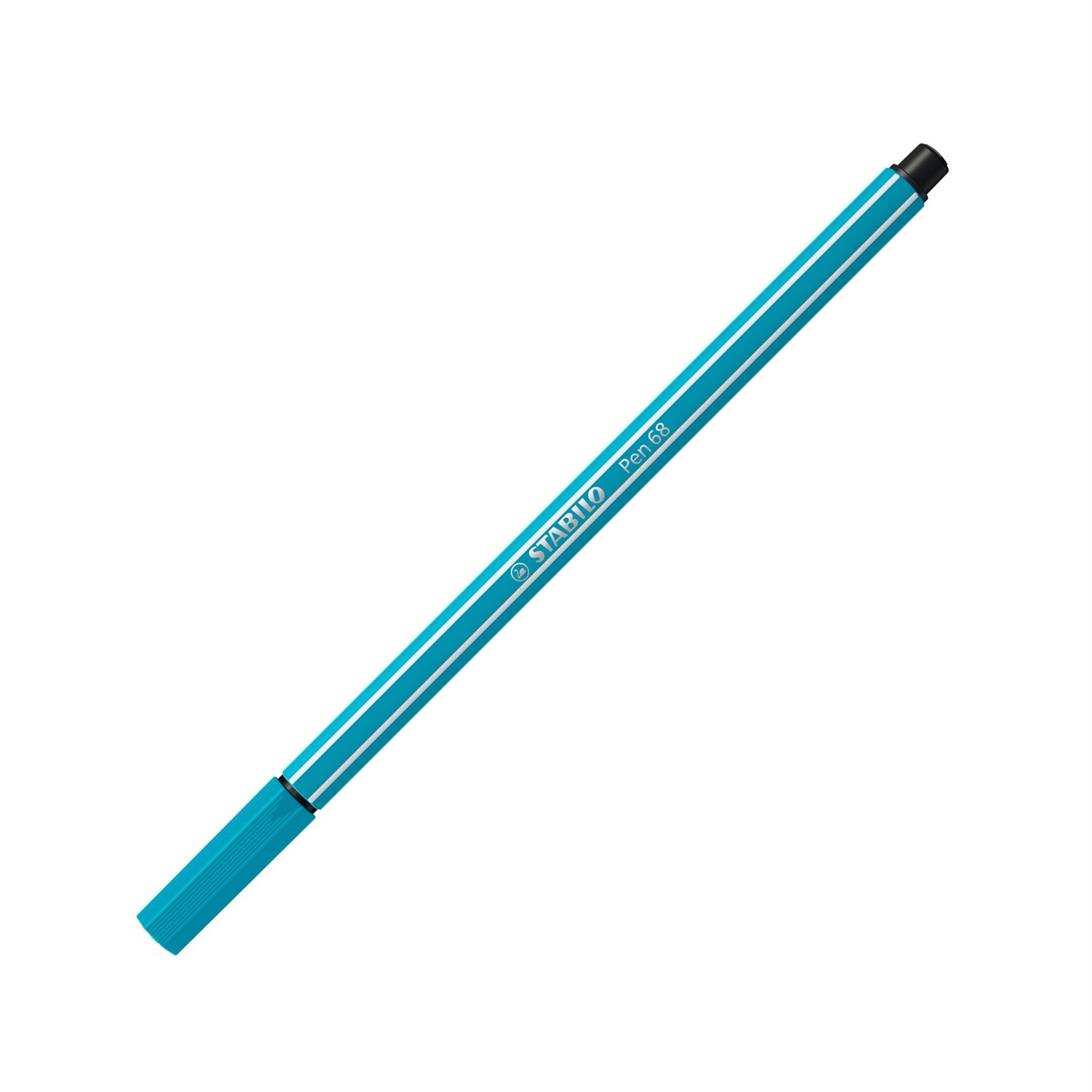 STABILO Pen 68 Pennarello Blu Chiaro 1 mm - Inchiostro a Base d'Acqua, Resistente fino a 24 Ore, Punta Media