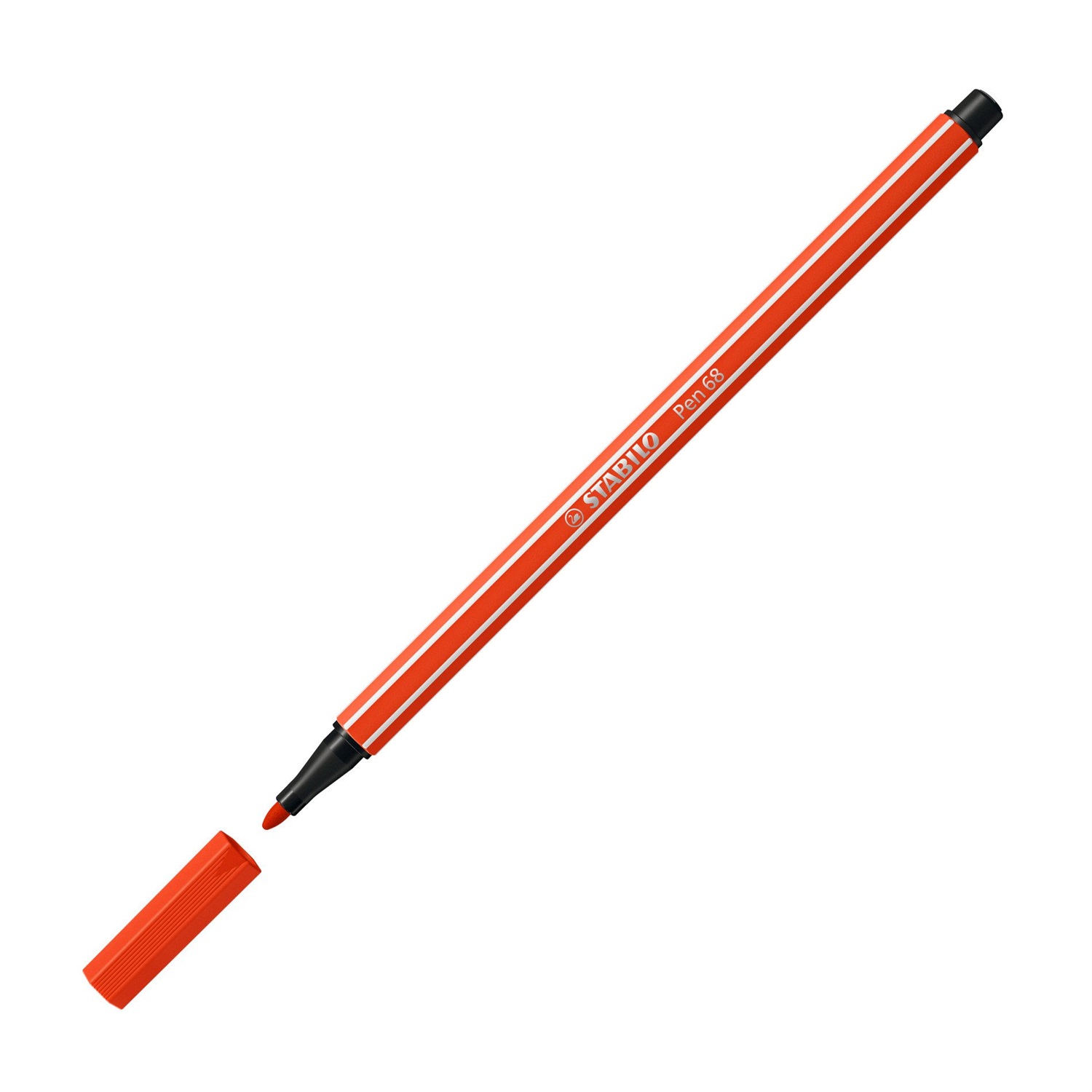 STABILO Pennarello Pen 68 Rosso Chiaro 1 mm - Alta Qualità, Punta Media, Acquarellabile