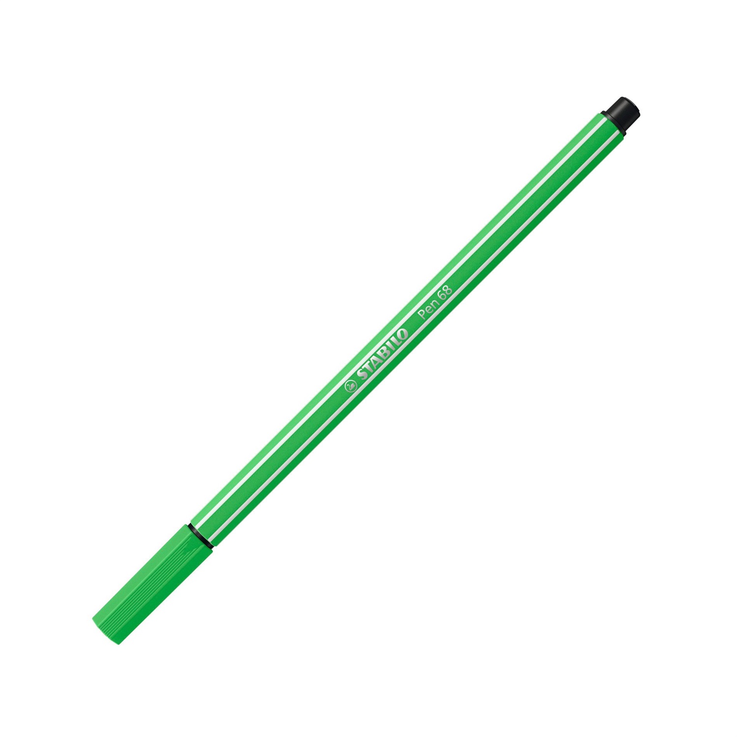 STABILO Pen 68 - Pennarello Verde Foglia 43, Punta Media 1 mm, Acquarellabile, Inchiostro a Base d'Acqua