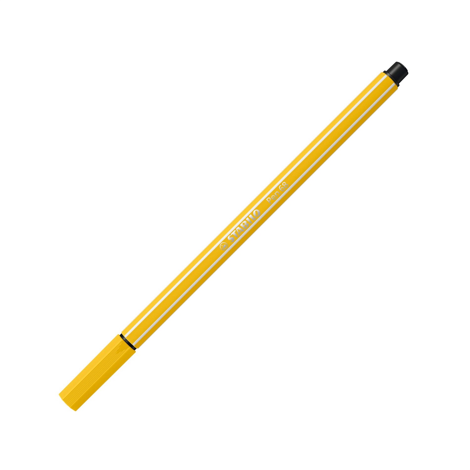 STABILO Pennarello Pen 68 Giallo - Punta Media 1 mm, Acquarellabile, Inchiostro a Base d'Acqua