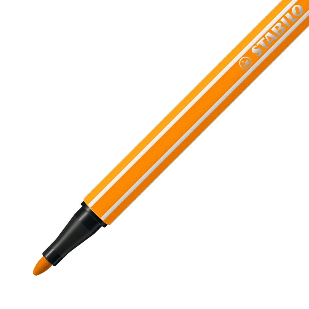 STABILO Pen 68 Pennarello Arancione 1 mm Punta Media - Inchiostro a Base d'Acqua, Acquarellabile