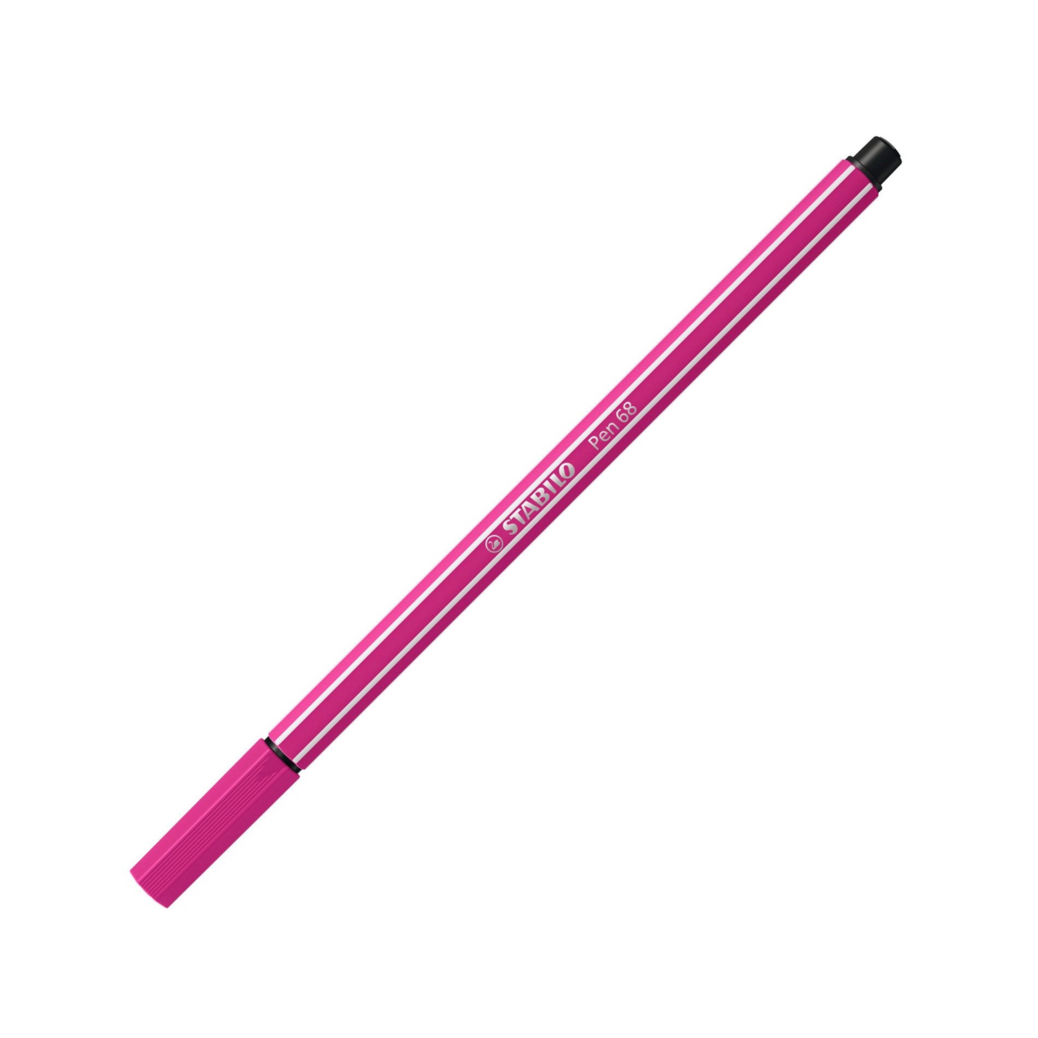 STABILO Pen 68 Pennarello Rosa Scuro 1 mm - Punta in Fibra, Acquarellabile, Inchiostro Inodore
