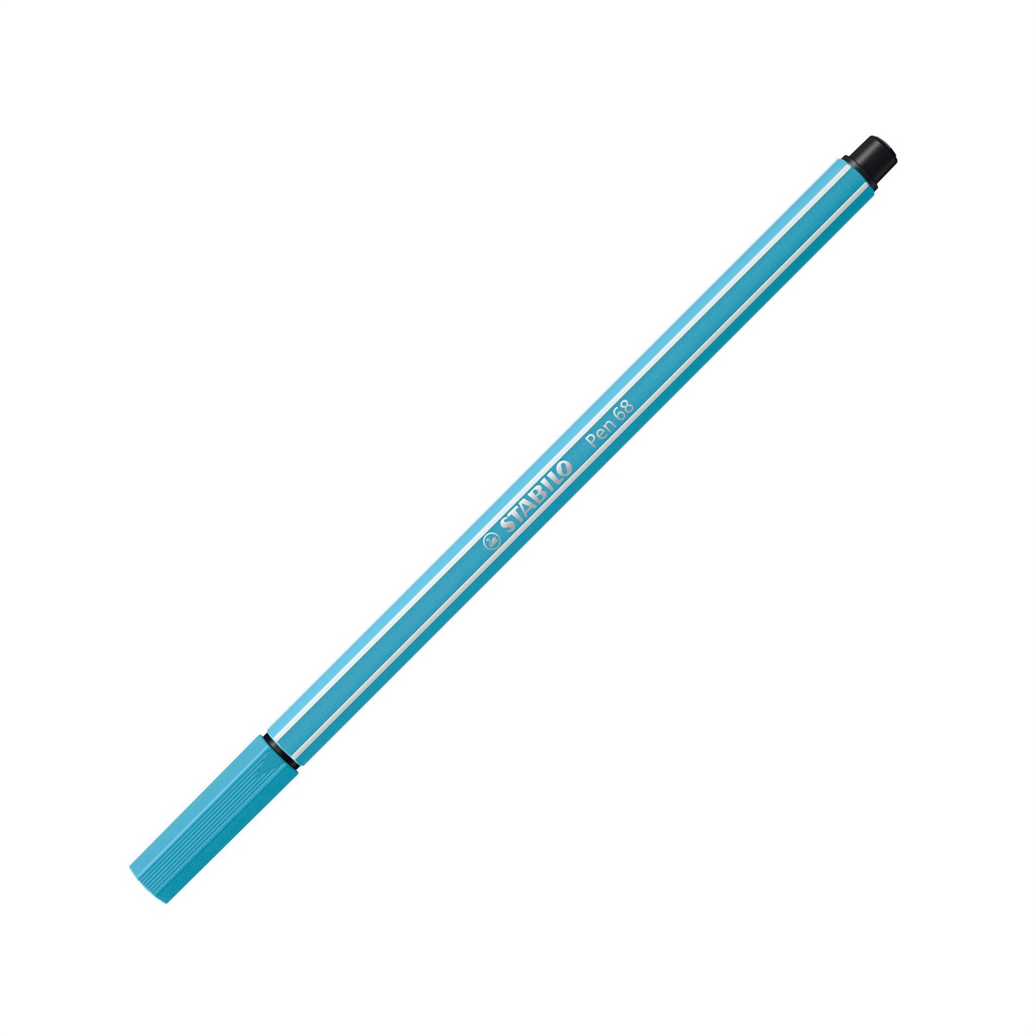 STABILO Pen 68 Pennarello Blu 1 mm - Punta in Fibra, Acquarellabile, Resistente fino a 24 ore