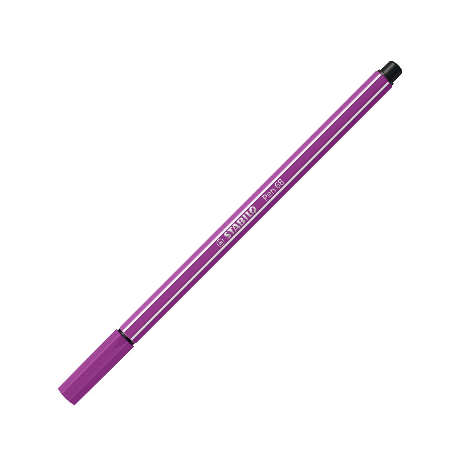 STABILO Pen 68 Pennarello Lilla 1 mm Punta Media - Acquarellabile, Inchiostro a Base d'Acqua, Cappuccio Ventilato