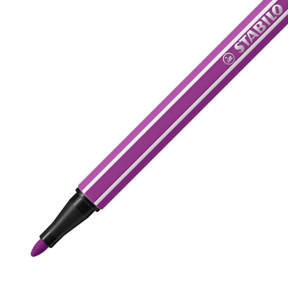 STABILO Pen 68 Pennarello Lilla 1 mm Punta Media - Acquarellabile, Inchiostro a Base d'Acqua, Cappuccio Ventilato