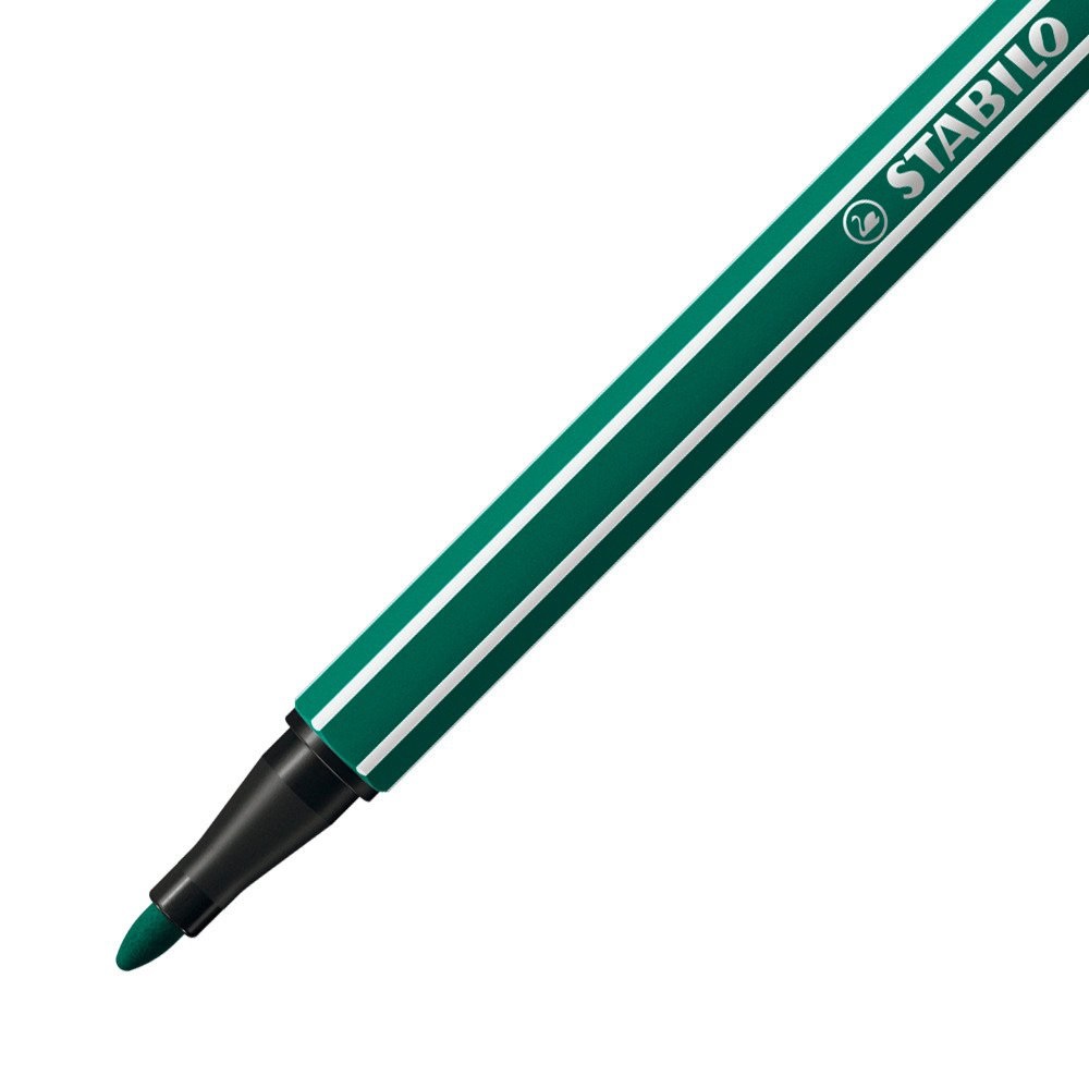 STABILO Pennarello Pen 68 - Verde Terra 63 - Tratto 1 mm - Acquarellabile - Punta in Fibra