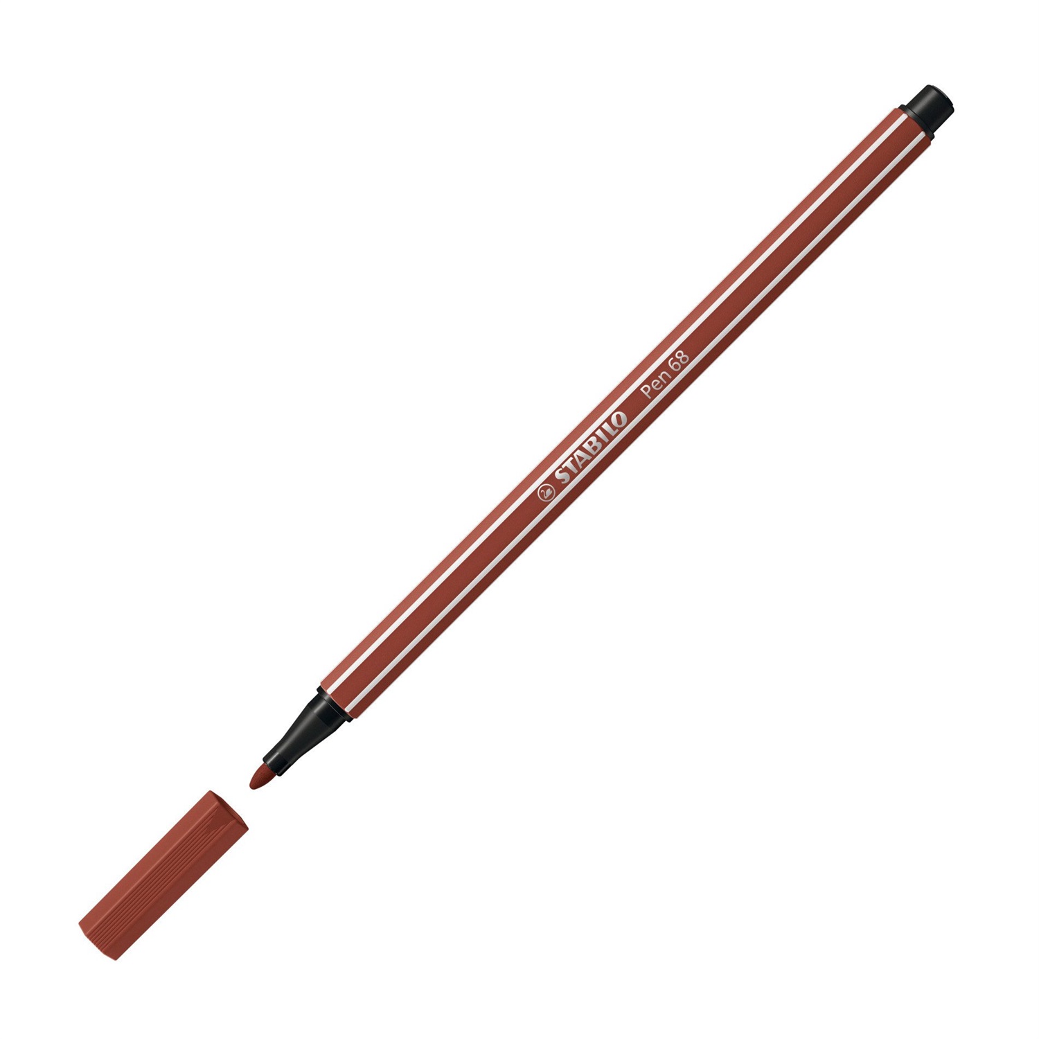 STABILO Pen 68 Pennarello Terra di Siena 1 mm - Punta in Fibra Indeforabile, Acquarellabile, Inchiostro Inodore