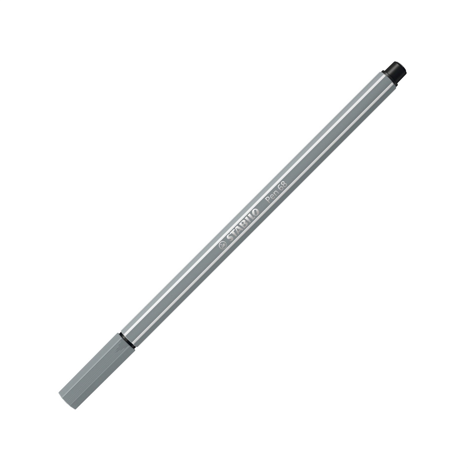STABILO Pen 68 Pennarello Grigio Freddo Medio 1 mm - Punta in Fibra, Inchiostro a Base d'Acqua, Acquarellabile