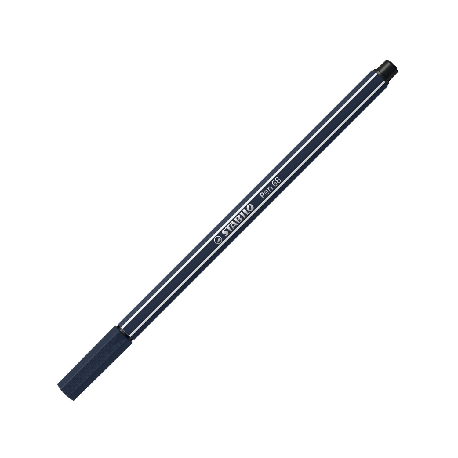 STABILO Pennarello Pen 68 Grigio Payne 1 mm - Alta Qualità, Acquarellabile, Punta in Fibra