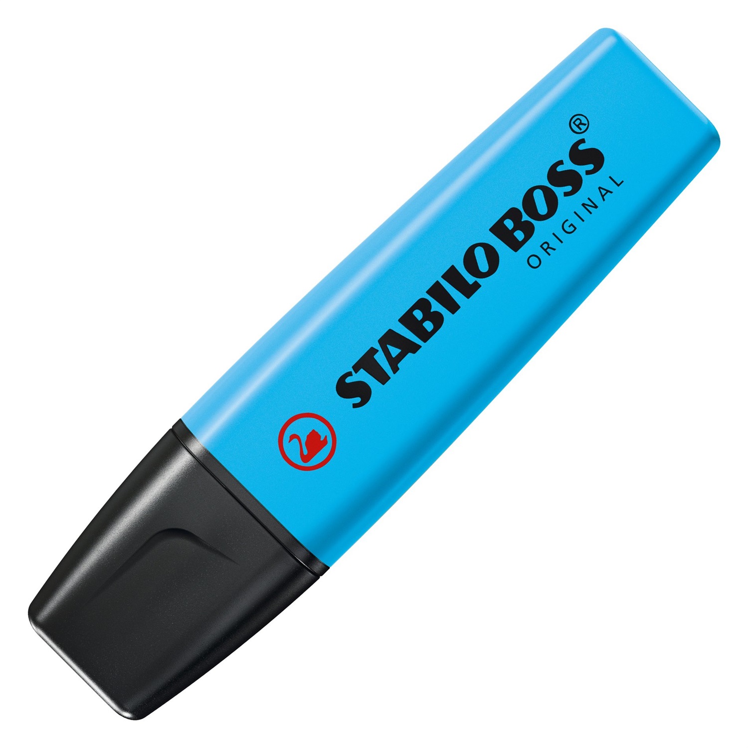 STABILO BOSS ORIGINAL Evidenziatore Ricaricabile Blu - Punta A Scalpello, Tratto 2-5 mm, Inchiostro Fluorescente