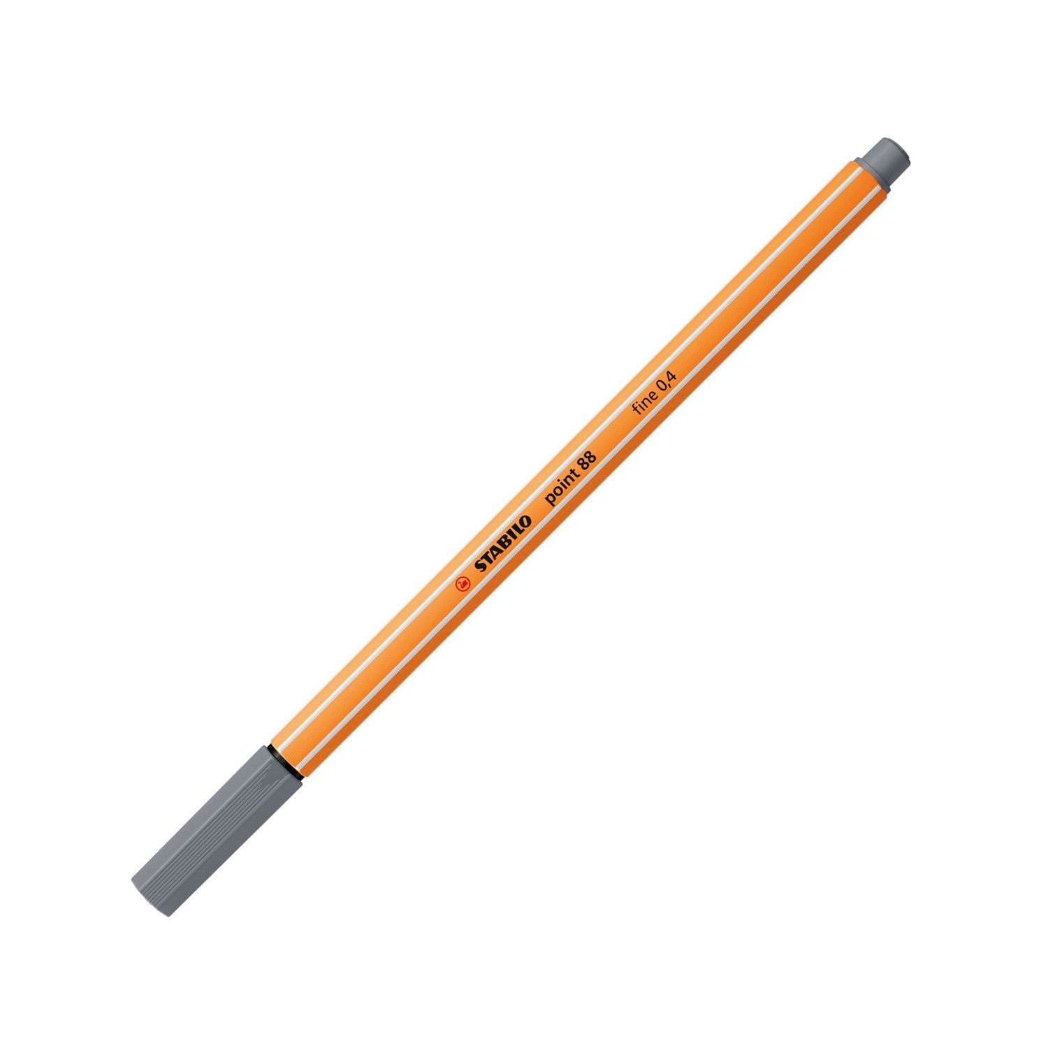 STABILO Fineliner Point 88® 0,4 mm Grigio Scuro - Punta Rinforzata, Dura a Lungo, Parzialmente Acquarellabile