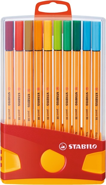 STABILO Point 88 Fineliner Color Parade - Astuccio da 20 colori assortiti - Punta fine 0,4 mm