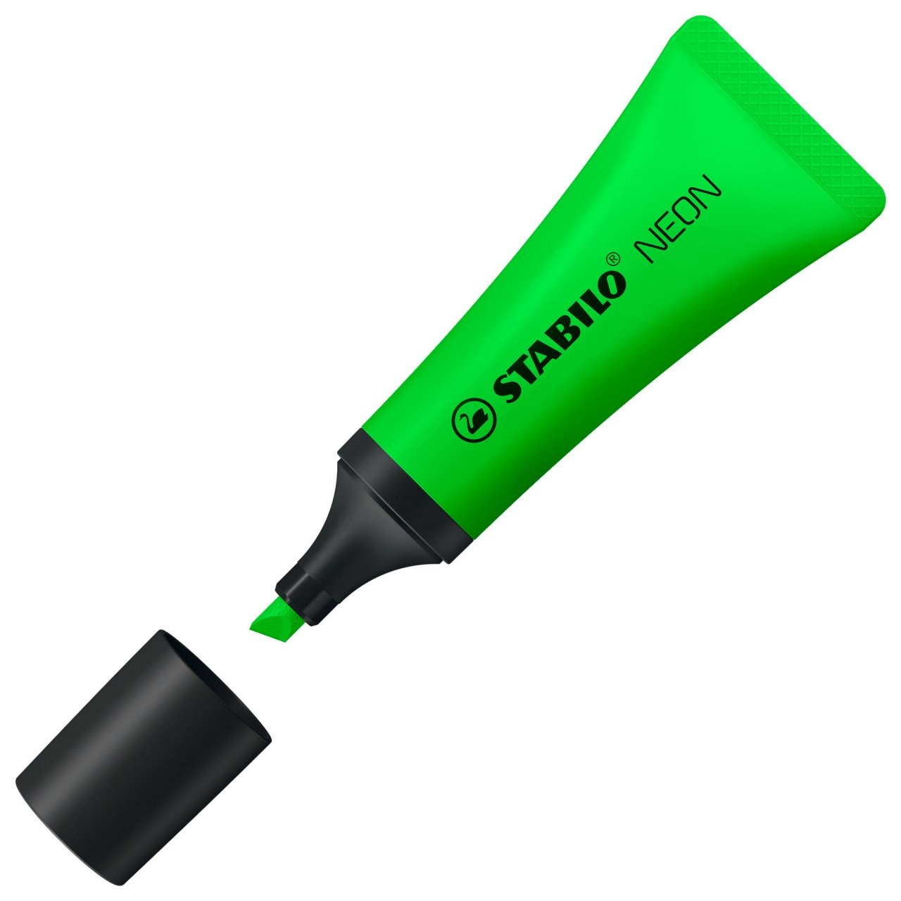 STABILO Evidenziatore Neon Verde - Punta a Scalpello - Tratto 2-5 mm - Inchiostro a Base d'Acqua