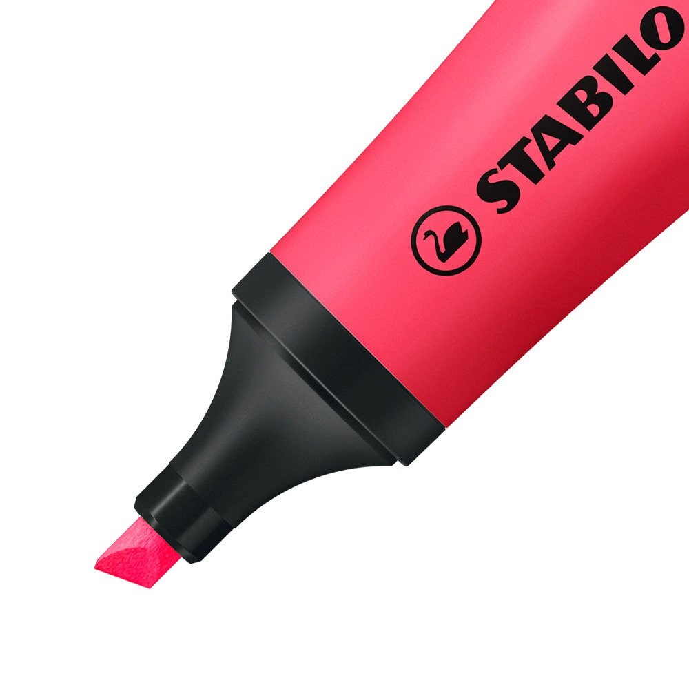 STABILO Neon Evidenziatore Rosa - Punta Smussata - Tratto 2-5 mm - Inchiostro Super Brillante