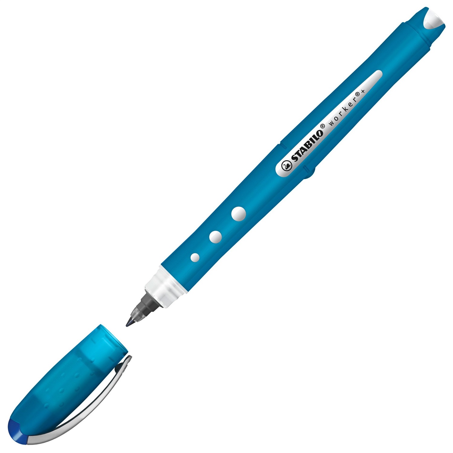 STABILO worker colorful Penna Roller 0,5 mm Blu con Fusto in Gomma Antiscivolo