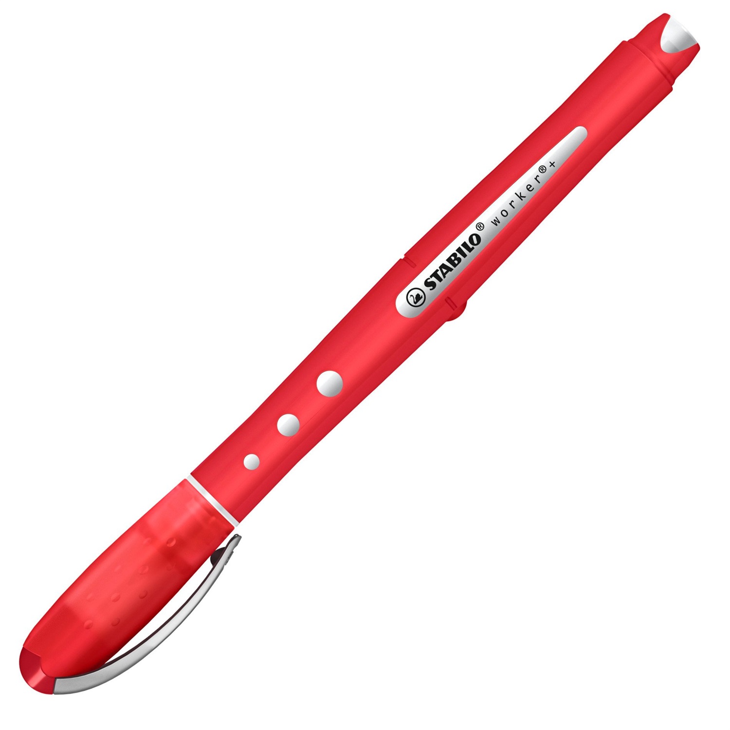STABILO worker Colorful Penna Roller 0,5 mm Rosso - Inchiostro Liquido con Impugnatura Antiscivolo