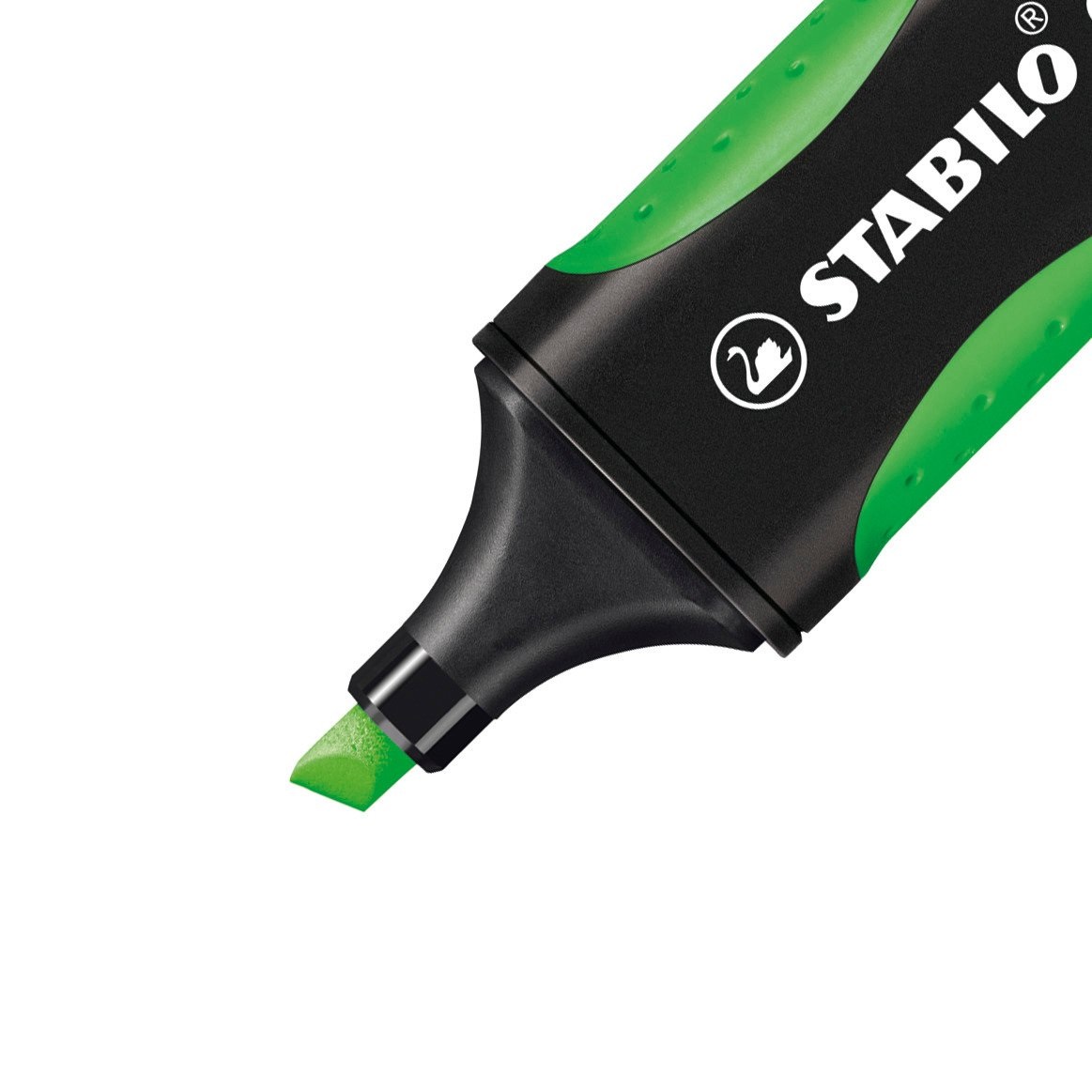 Stabilo GREEN BOSS - Evidenziatore Ecosostenibile Verde con 83% Plastica Riciclata - Confezione da 10