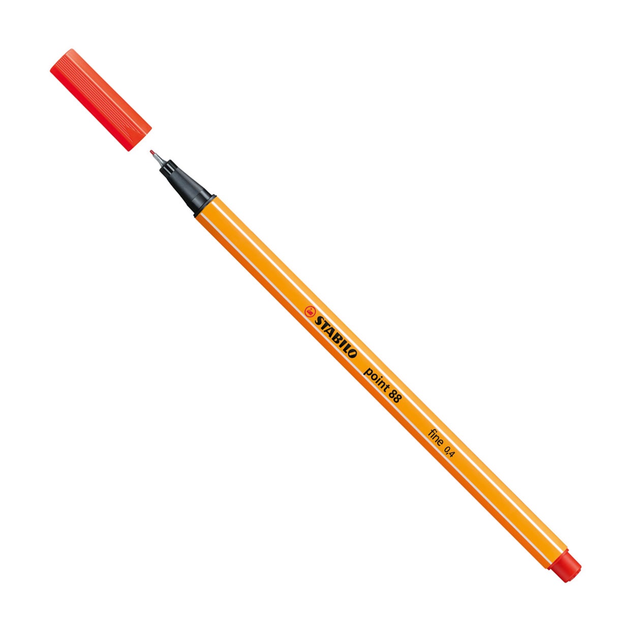 STABILO Fineliner Point 88® 0,4 mm Carminio - Penna Tecnica con Punta Rinforzata e Cappuccio Ventilato