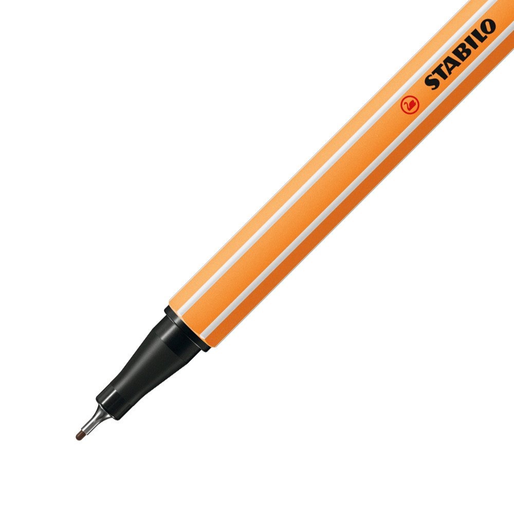 Stabilo Fineliner Point 88® 0,4 mm - Colore Terra d'Ombra, Punta Rinforzata e Cappuccio Ventilato