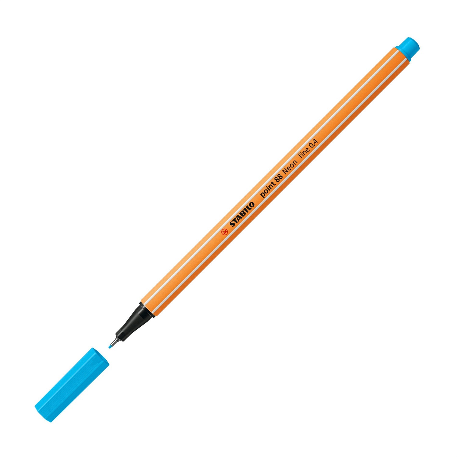 STABILO Point 88 Penna Tecnica Fineliner 0,4 mm Azzurro Neon con Punta Rinforzata