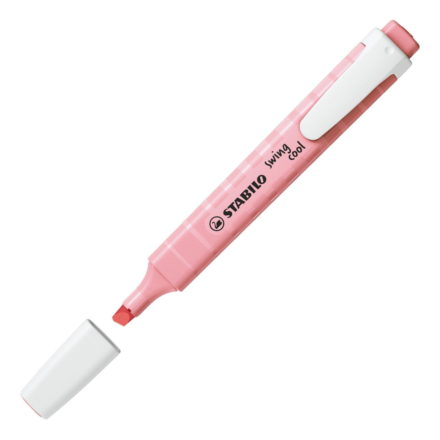 STABILO Swing® Cool Pastel Evidenziatore Rosa Antico - Punta a Scalpello 1-4 mm con Clip e Tecnologia Anti-Dry-Out