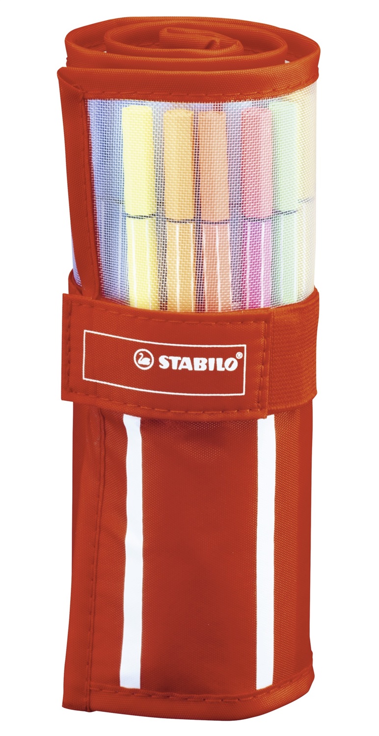 Stabilo Pen 68 - Pennarello Premium - Rollerset con 30 Colori Assortiti - Punta Media 1 mm, Resistente fino a 24 Ore