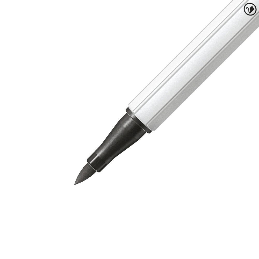 STABILO Pen 68 brush - Pennarello a punta a pennello M 1 mm Grigio Freddo Medio 568/95