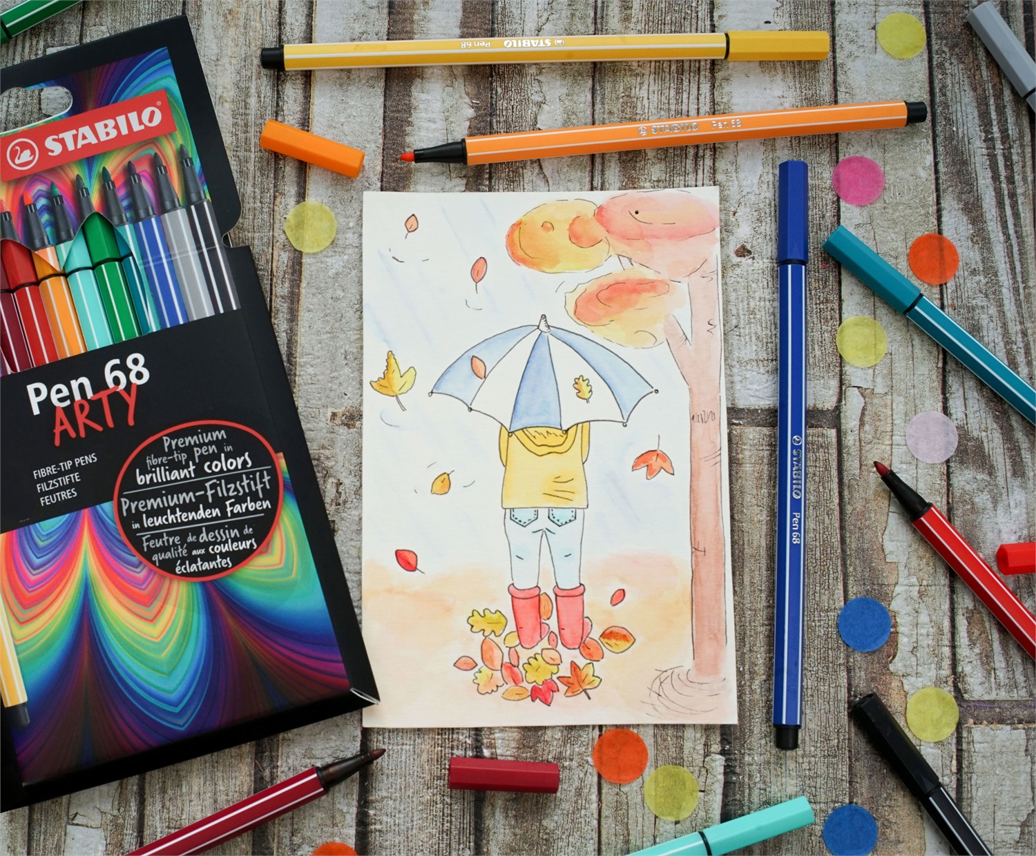 Stabilo Pen 68 - Pennarello Premium ARTY - Astuccio da 24 pz - Colori Assortiti - Punta 1 mm - Resistente fino a 24 ore