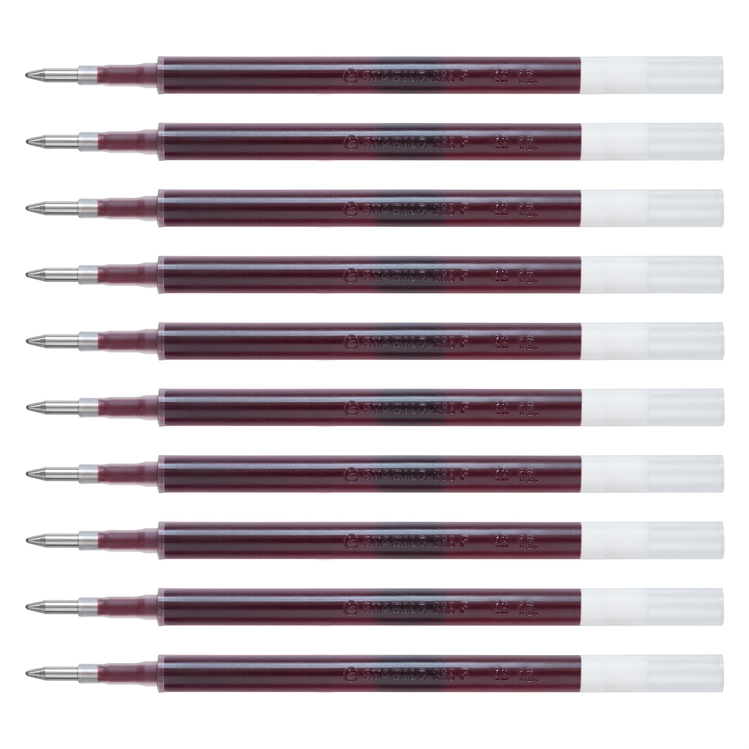 STABILO PALETTE Refill Gel per Roller a Sfera, Rosso, Conf. 10 pz, Tratto 0.4mm e 0.7mm