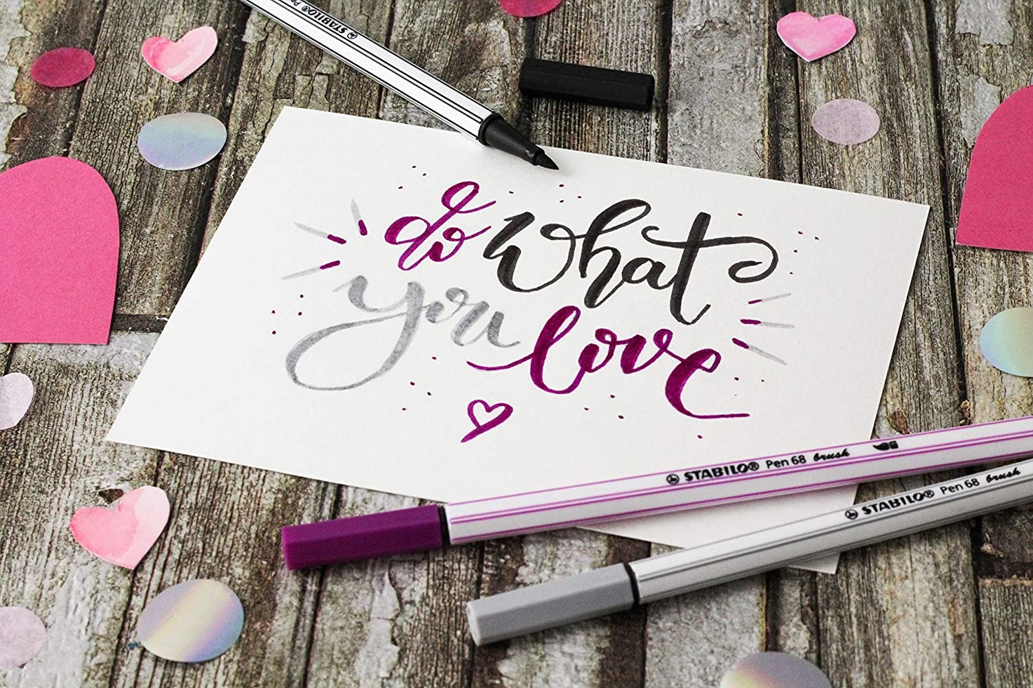 STABILO Pen 68 brush - Pennarello Premium con Punta a Pennello - Astuccio da 20 Colori Assortiti (inclusi 5 Neon)