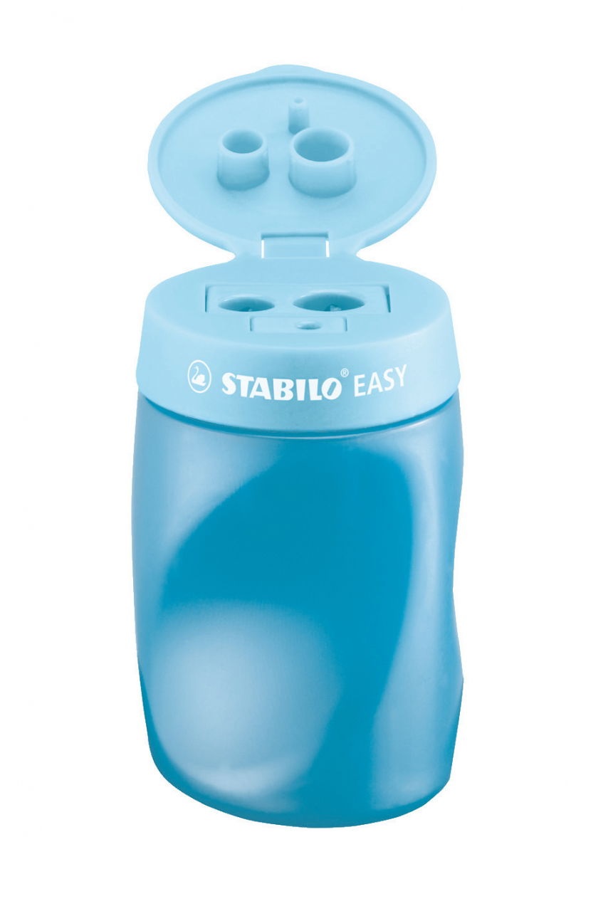 Stabilo EASYgraph Matita Ergonomica Blu per Destrimani con Gomma e Temperino - Fusto Triangolare e Antiscivolo