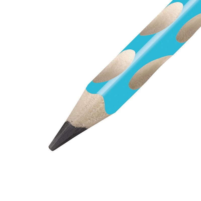 Stabilo EASYgraph Matita Ergonomica Blu per Destrimani con Gomma e Temperino - Fusto Triangolare e Antiscivolo