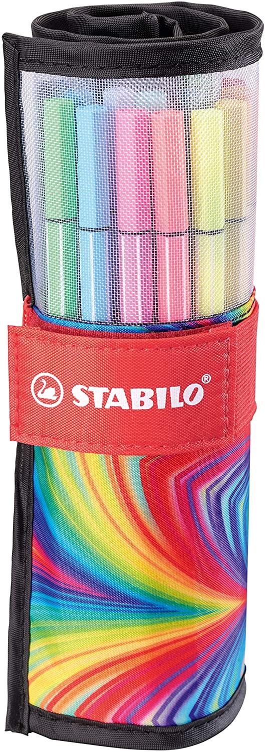 STABILO Pen 68 Arty - Pennarello Premium con Tratto 1 mm - Rollerset da 25 Colori Assortiti, Inclusi 5 Fluorescenti