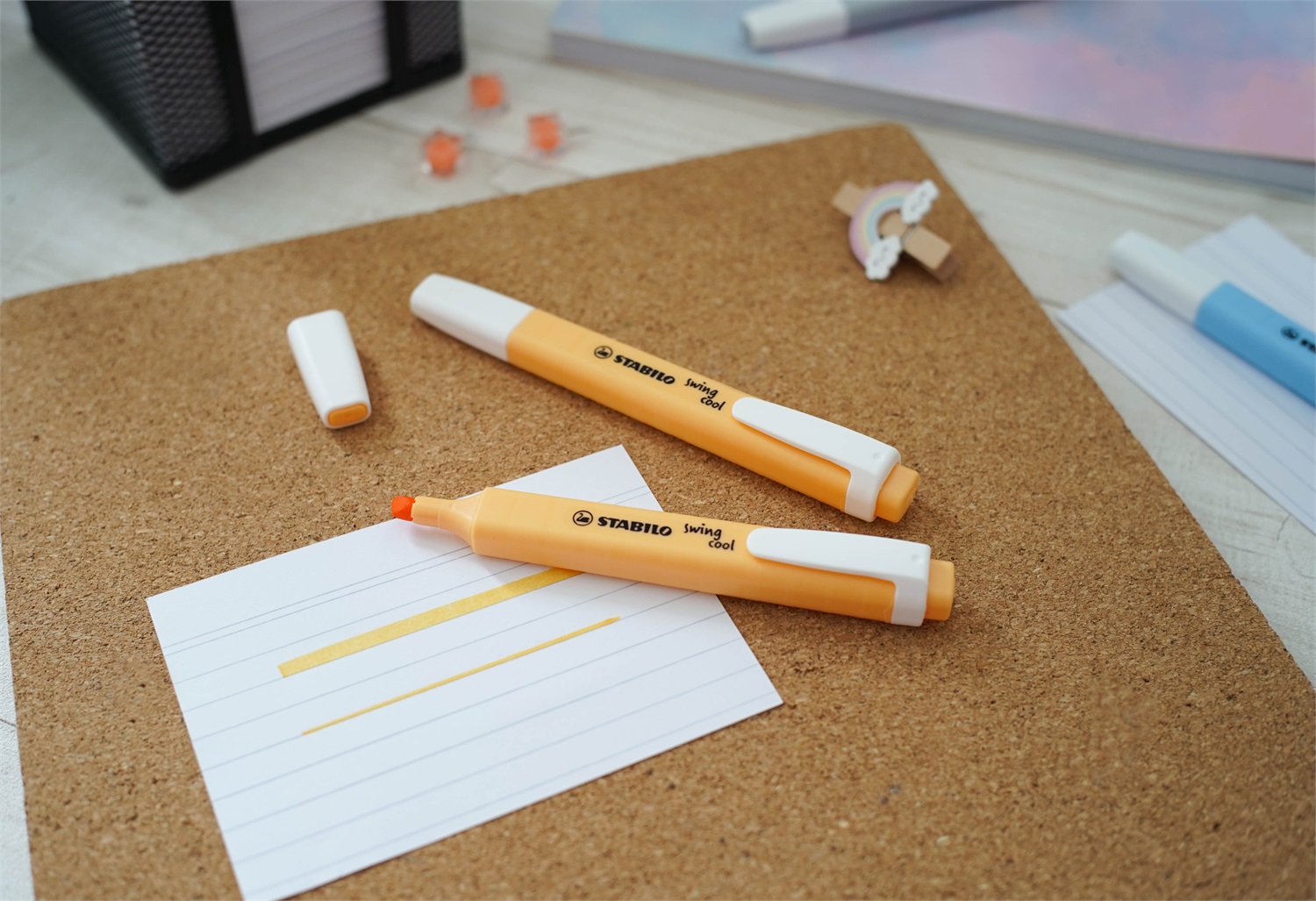 STABILO Swing Cool Pastel Evidenziatore 1 pz Punta smussata Arancio morbido con tecnologia Anti-Dry-Out