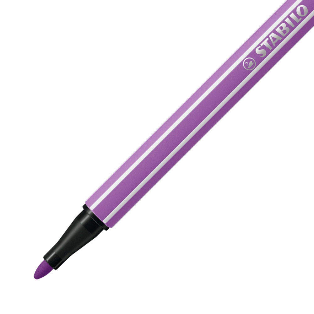 Stabilo Pen 68 Pennarello Prugna 1 mm - Punta in Fibra, Inchiostro a Base d'Acqua, Resistente fino a 24 Ore