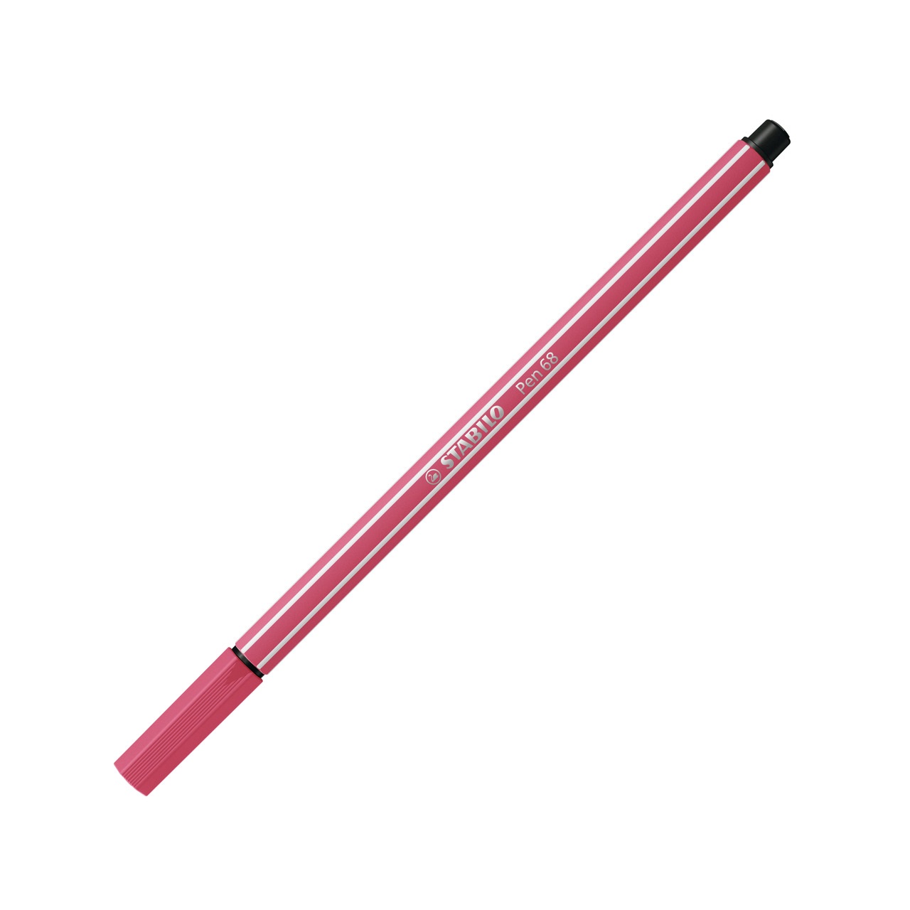 STABILO Pen 68 Pennarello Rosso Fragola 1 mm - Punta in Fibra, Inchiostro a Base d'Acqua, Resistente fino a 24 Ore