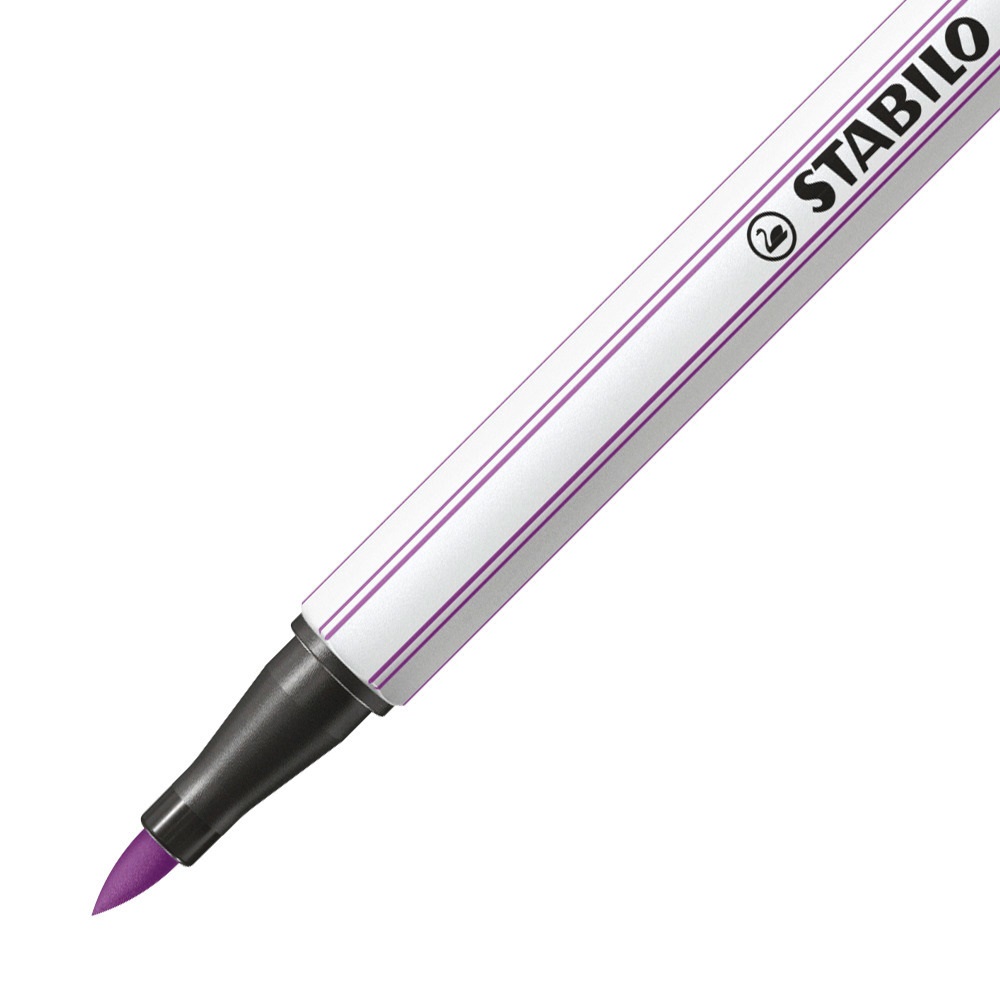 STABILO Pen 68 brush ARTY - Pennarello Premium con punta a pennello - Astuccio da 30 colori assortiti - Inchiostro a base d'acqua, acquarellabile e miscelabile