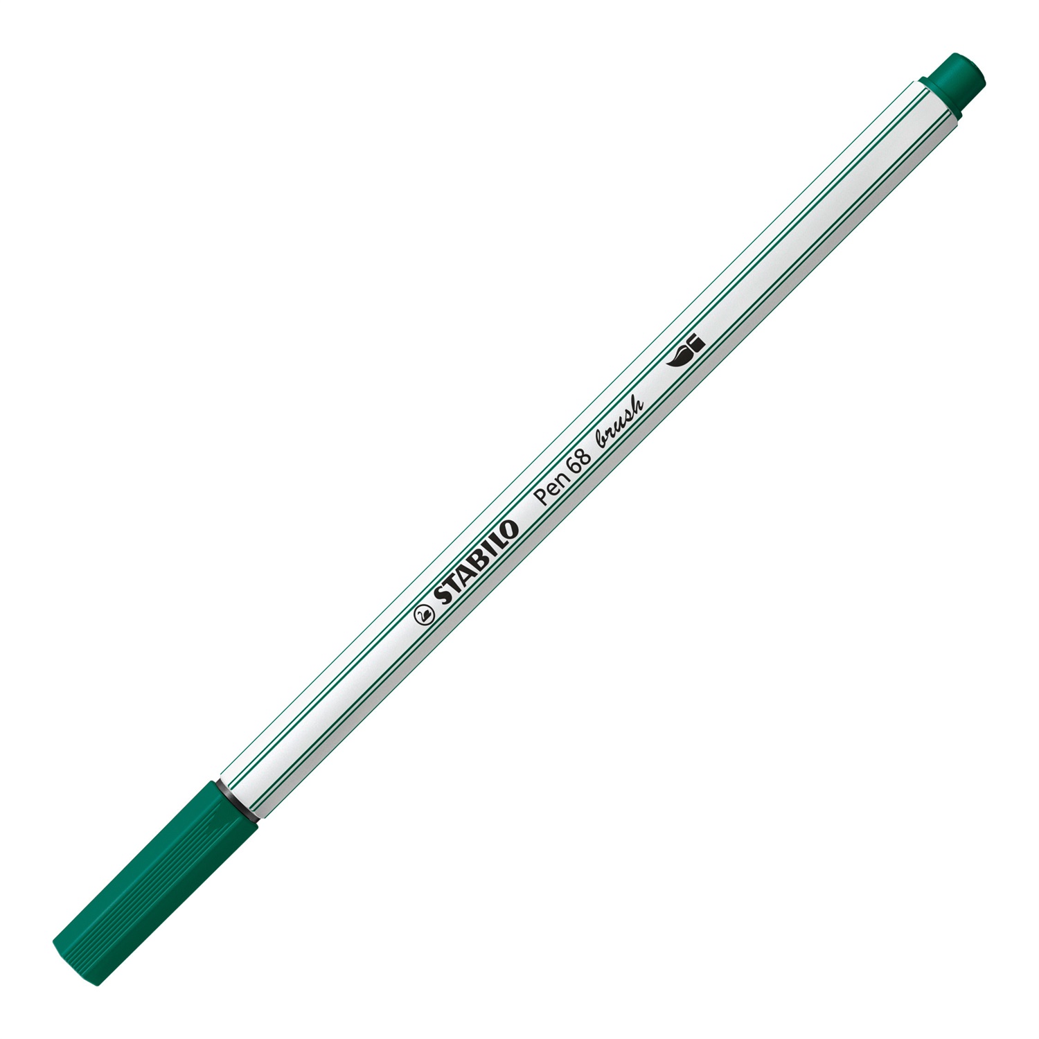 STABILO Pen 68 brush - Pennarello con punta a pennello Verde turchese M 1 mm - 568/53