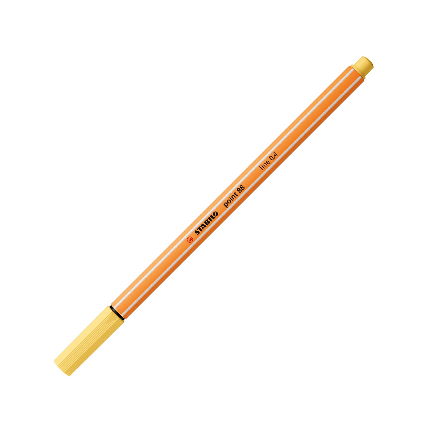 STABILO Point 88® Fineliner 0,4 mm Giallo Chiaro - Punta Rinforzata, Parzialmente Acquarellabile, Cappuccio Ventilato