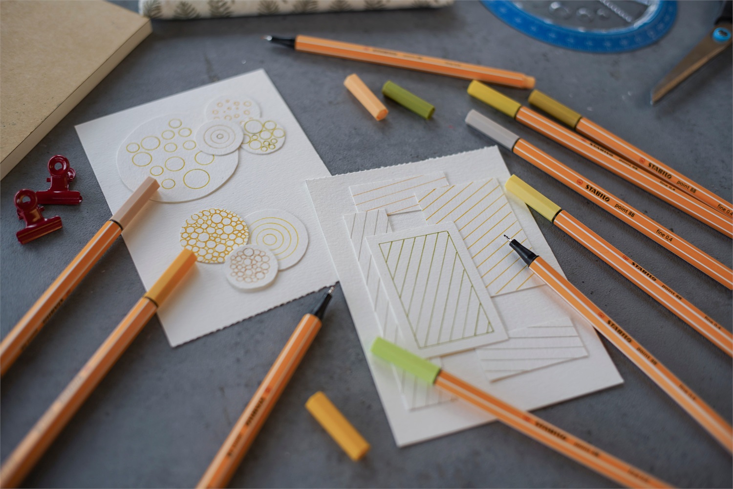 STABILO Point 88® Fineliner 0,4 mm Giallo Chiaro - Punta Rinforzata, Parzialmente Acquarellabile, Cappuccio Ventilato