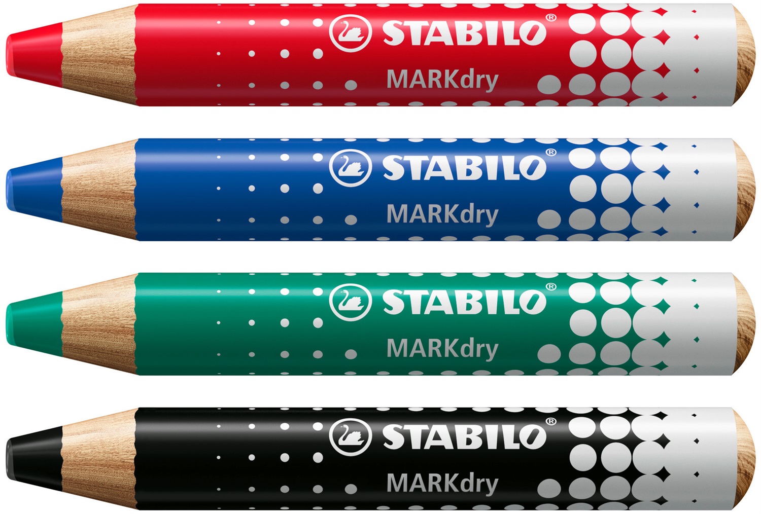 Stabilo Matitone Colorato MARKdry Blu 648/41 - Mina XXL per Lavagne Bianche e Superfici Lisce