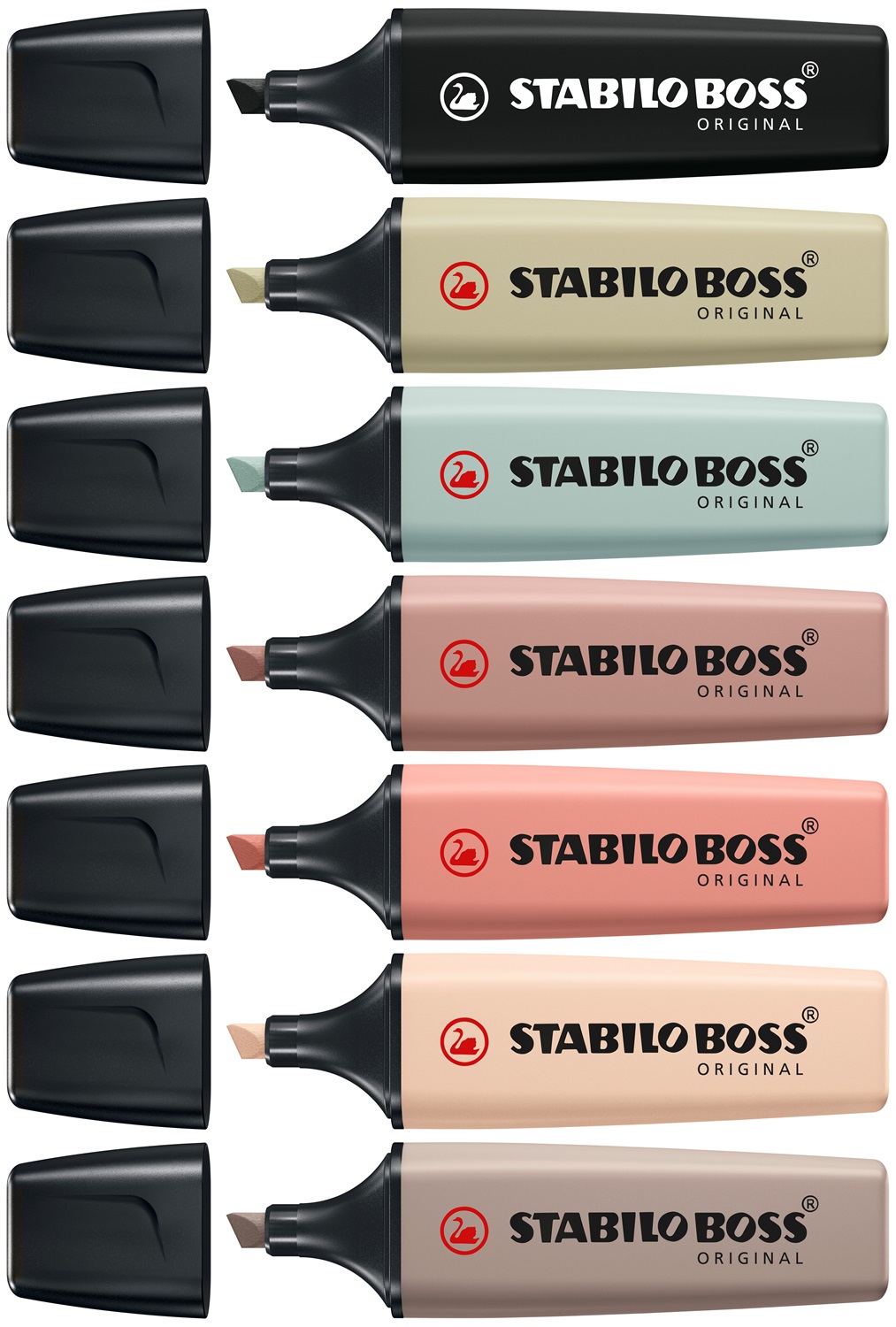 STABILO BOSS ORIGINAL NatureColors Evidenziatore Verde Oliva - Confezione da 10 - Doppia Ampiezza di Tratto 2 5 mm