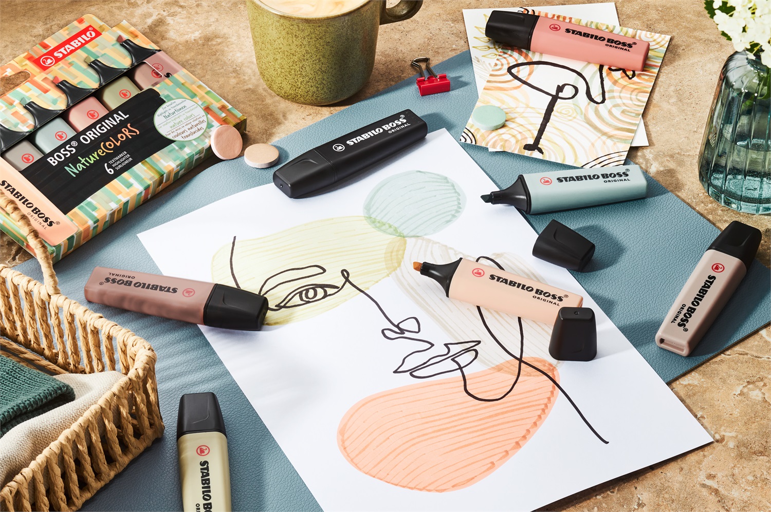 STABILO BOSS ORIGINAL NatureColors Evidenziatore 10 pz Punta smussata Colore Terra di Siena