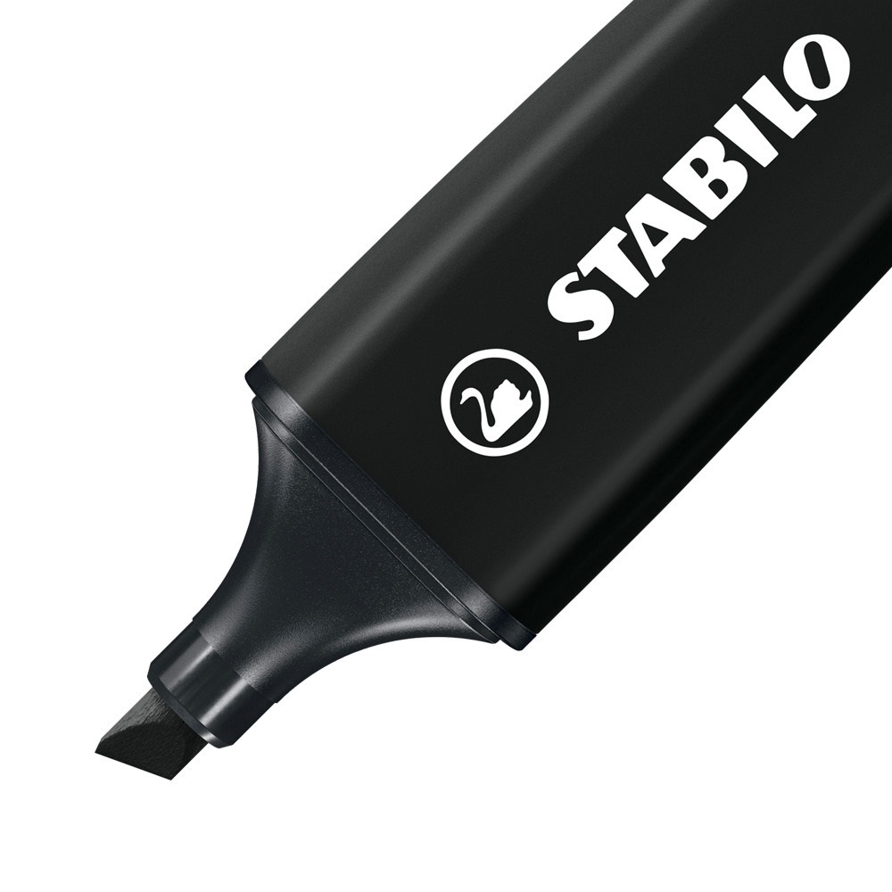 STABILO BOSS ORIGINAL Evidenziatore Marcatore Nero 10 pz - Tratto 2-5 mm, Inchiostro Alta Qualità, Asciugatura Rapida