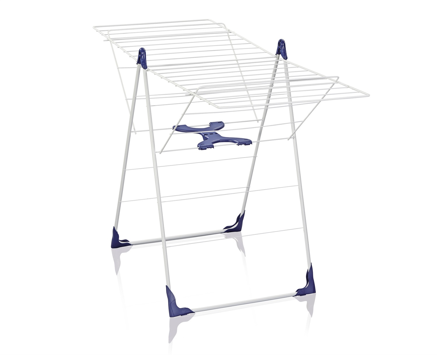 Leifheit Stendibiancheria Roma 200 - Bianco, Altezza Regolabile fino a 140 cm, Capacità per 2 Carichi di Lavatrice