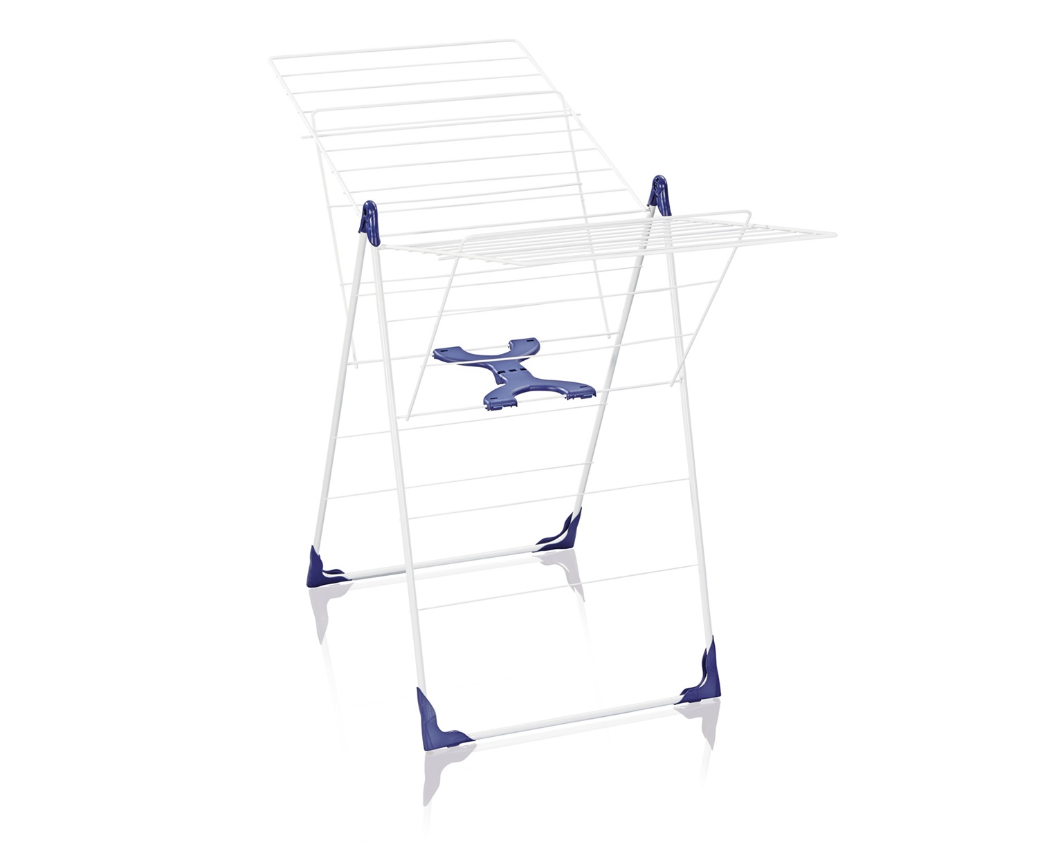 Leifheit Stendibiancheria Roma 200 - Bianco, Altezza Regolabile fino a 140 cm, Capacità per 2 Carichi di Lavatrice